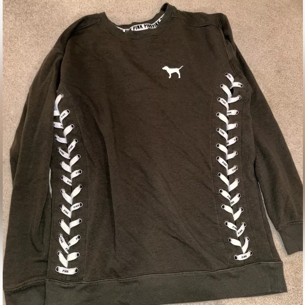 Victoria’s Secret PINK Green Pullover- Size XS